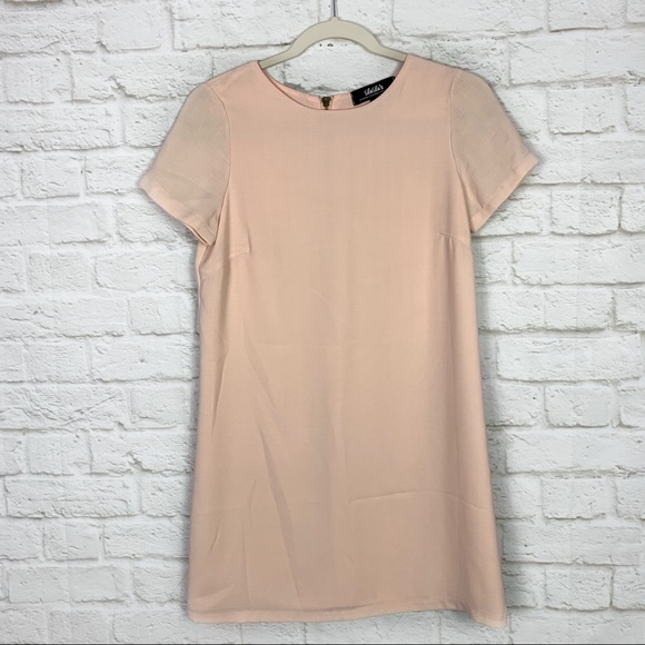 Lulus Blush Shift And Shout Short Sleeve Dress XS - Picture 2 of 10